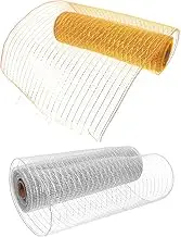 10 Yard Mesh Ribbon Craft Mesh for Wreath Flower Arrangement Wrapping Soft Plastic Lightweight Flexible