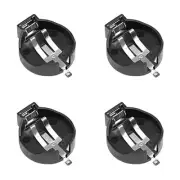 4Pcs CR2450 Transverse Battery Holder Black Container Case