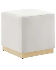 Modway Tilden 17" Square Performance Velvet Upholstered Ottoman