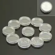 Coin Storage Box 18mm Clear Round Holder Home Bedroom Desktop Book Room