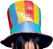 Clown Hat, Rainbow Hat, Crazy Hat, Carnival Hat, Comfortable Clown Bowler Hat, Kids Festival Top Hat For Fancy Dress, Festivals, Halloween