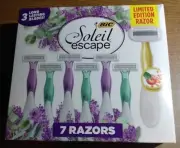 7 Soleil Escape Women's Disposable Razor 3 Blade Moisture Strip Razor Gift Pack