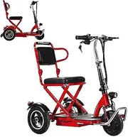 CHONGHAN Mobility Scooters for Adults, Electric Mobility Scooter Foldable Power Motorized Travel Scooter with Seat, 3 Wheel Electric Scooter for Elderly