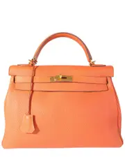 Herms Orange Togo Retourne Kelly 32 GHW (Authentic Pre-Loved)