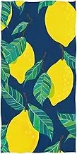 RPLIFE Create A Featuring Vibrant Yellow Lemons and Green Beach Towels, Beach Towel Extra Large