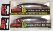 (2) Rapala X-Rap Subwalk XRSB-9 Silver Lures ~ 5/8 oz, 3 1/2 inch