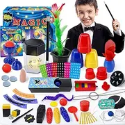 PATIFEED Magic Kit, 60 Magic Tricks, Magic Set with Instructions, Christmas Birthday Gift Toys for Kids Age 6 - 12