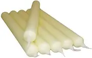REQUISITE NEEDS Pack of 10 x Colourful Paraffin Wax Dinner Stick Candles (Ivory)