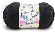 [Lion Brand Yarn] Pound of Love, Value Yarn, Large Yarn for Knitting and Crocheting, Craft Yarn, Charcoal