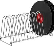 Generic Stainless Steel Record Stand - Triangle Book Holder, Vertical Record Holder for Home Living Room Bedroom