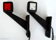 #2 Red White Side Marker LED Lights Outline Underline Corner Lamps Truck Trailer