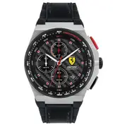 Scuderia Ferrari Aspire Black Leather & Silicone Chronograph Men's Watch - 830791