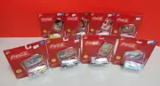 2006 Complete Set of 8 Johnny Lightning Coca-Cola 1:64 Die Cast Cars w/Tin Tray