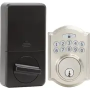 Steel Pro Electronic Deadbolt, Brushed Nickel GA7X2D01AA Steel Pro GA7X2D01AA