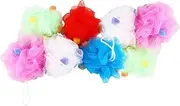 MERRYHAPY 8pcs Bath Shower Loofah Sponge Bubble Maker Bath Ball Bath Sponge Puff for Men Women Bubble Making Net Shower Brush Sc