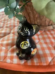 FENTON ART GLASS HALLOWEEN MINI SEATED KITTEN / CAT / STAR" / SPIDER /FIGURINE