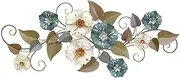 Wall Sculptures Metal Wall Art Flower Wall Decor, Home Art Decoration, Metal Wall Decoration, 3D Wall Decoration, Wall Relief for Study, Living Room, Bedroom, Artwork, Hotel