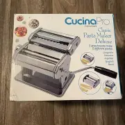 Cucina Pro Pasta Maker Deluxe 3 Attachments 5 Different Pastas