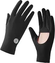 [Bawnhaw] Women's UV Protection Gloves UPF 50+ Full Finger Cycling Gloves, Breathable Non-Slip Touchscreen Driving Gloves
