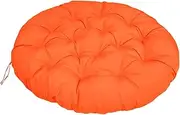 Wicker Papasan Chair 360 Degree Swivel Thick Comfort Extra Large Papasan, Swivel Papasan Chair Cushion Thickness Cushion Outdoor Waterproof Egg Chair Cushion Papasan Armchair Cushion (Color : Orange