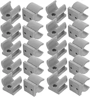 24 Pcs Wheelchair Toilet Seat Tube Clamp Toilet Seat Attachment Clamp Drive Wheelchair Accessories Pipe Clips U Shape Clips Plastic Tube Holder U Shape Holder Grey Pp