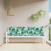 Garden Bench Cushions Patio Furniture, Seat Pillows Set with Leaf Pattern, Waterproof Outdoor Chair Replacement - 200x50x7cm
