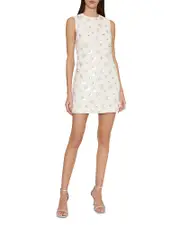 Milly Ivette Fleur Paillette Shift Dress