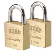 Lockwood 20mm Solid Brass 110 Series Padlocks - 2 Pack