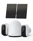 2K Solar Security Cameras Wireless Outdoor, 2 Cam-Kit Home Security System, C...