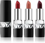 [Apooliy] 3pcs Matte Lipstick Set，Long Wear，High Pigmented Velvet Lip Makeup Pen，Waterproof，Cream Lip Color Gift Set for Women，Brown