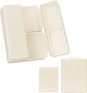 FYY 2 Pcs Daily Pill Organizer, 7 Compartments Portable Pill Case Travel Pill Organizer,[Folding Design]Pill Box for Purse Pocket to Hold Vitamins,Cod Liver Oil,Supplements and Medication-White