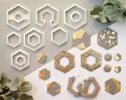 Hexagon Clay Cutters | Clay Cutter Hexagon Set | Earring Cutter Set | Set of 10