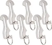 6Pcs Shopping Trolley Key, Stainless Steel Shopping Trolley Remover, Portable Shopping Trolley Token Key Ring, Shopping Cart Trolley Token Supermarket Convenience Store Shopping Unlock Trolley