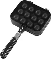 HAOHIZE Takoyaki Pan,Takoyaki Grill Pan Double Sided Octopus Meatball Pan 12 Holes Takoyaki Baking Tray for Home Kitchen