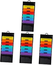NUOBESTY 4pcs File Folder Handle Waterproof Document Bag Door Hanging Wall File Holder Hanging Organiser Technical Hanging Desk Organizer Mini File Organizer Bag Basket Storage Bins Pan Pp