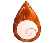 Shiva eye Teardrop New Sea Shell Pendant Natural Organic Coconut Wooden Necklace