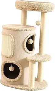 Cat Tree Hideaway Hut Resting Furniture Protector Activity Center Multi Layer Interactive Exercise Modern Climb Tower Bed