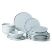 Ceramic Dinnerware Sets of 6,Porcelain Service for 6 Reative-Sea Wave Pale Blue