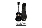 Axiom Spectrum Soprano Beginner Ukulele - Black with Bag