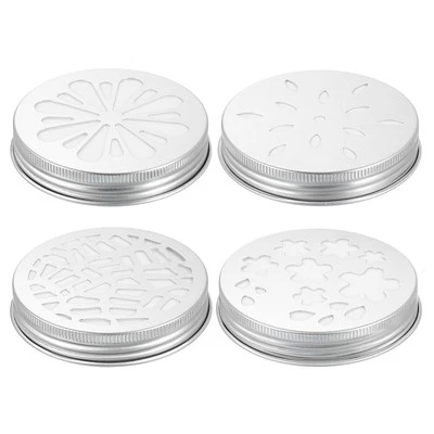 16pcs Aluminium Hollow Jar Lids 68mm Mason Jar Insert Lids with Wide Mouth