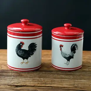 雞祥如意外貿出口陶瓷罐復古美式風食品罐雜糧儲物罐收納罐