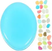 Toyvian 1 Aquarium Decorative Resin Stones Glow the Dark Gravel for Fish Tank Landscaping Safe Natural Material Smooth Finish for Enhancing Aquarium Aesthetics
