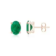 2 Ct. Emerald Cut Gemstone Stud Earring For Women Sterling Silver Hypoallergenic