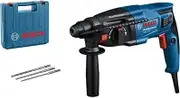 Bosch Professional GBH 2-21 hammer drill (with SDS plus, incl. 3x SDS plus drill bits (6/8/10 mm), auxiliary handle, machine cloth, depth stop, in carrying case)
