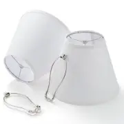 White Lamp Shades Set of 2, 7 x 13 x 10 inch (Large Size), Drum Spider Lampsh...