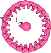 24 Detachable Infinity Hoop Plus Size Weight Loss Hula Hoop, Hola Weight Loss Fitness Hula Hoop Knots Weighted Fitness Adjustable Exercise Hoop with Waist Trimmer for Women