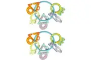 2x Playgro Soothing Teething Links Baby Activity Stroller Toy - Refresh 3m+