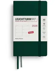 [LEUCHTTURM1917] Weekly Planner Pocket (A6) 2026 in Forest Green