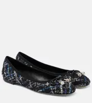 [Jimmy Choo] Jimmy Choo Elme tweed ballet flats AU 8.5 black