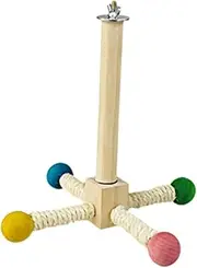WeiLaiKeQi Parrot Perch Bird Stand Station Pole Bird Training Perch Stand for Conures Macaws